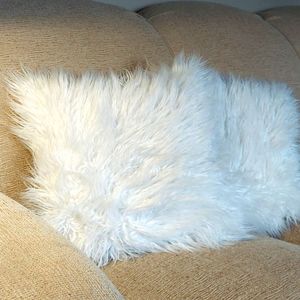 2 large with fauz fur pillows